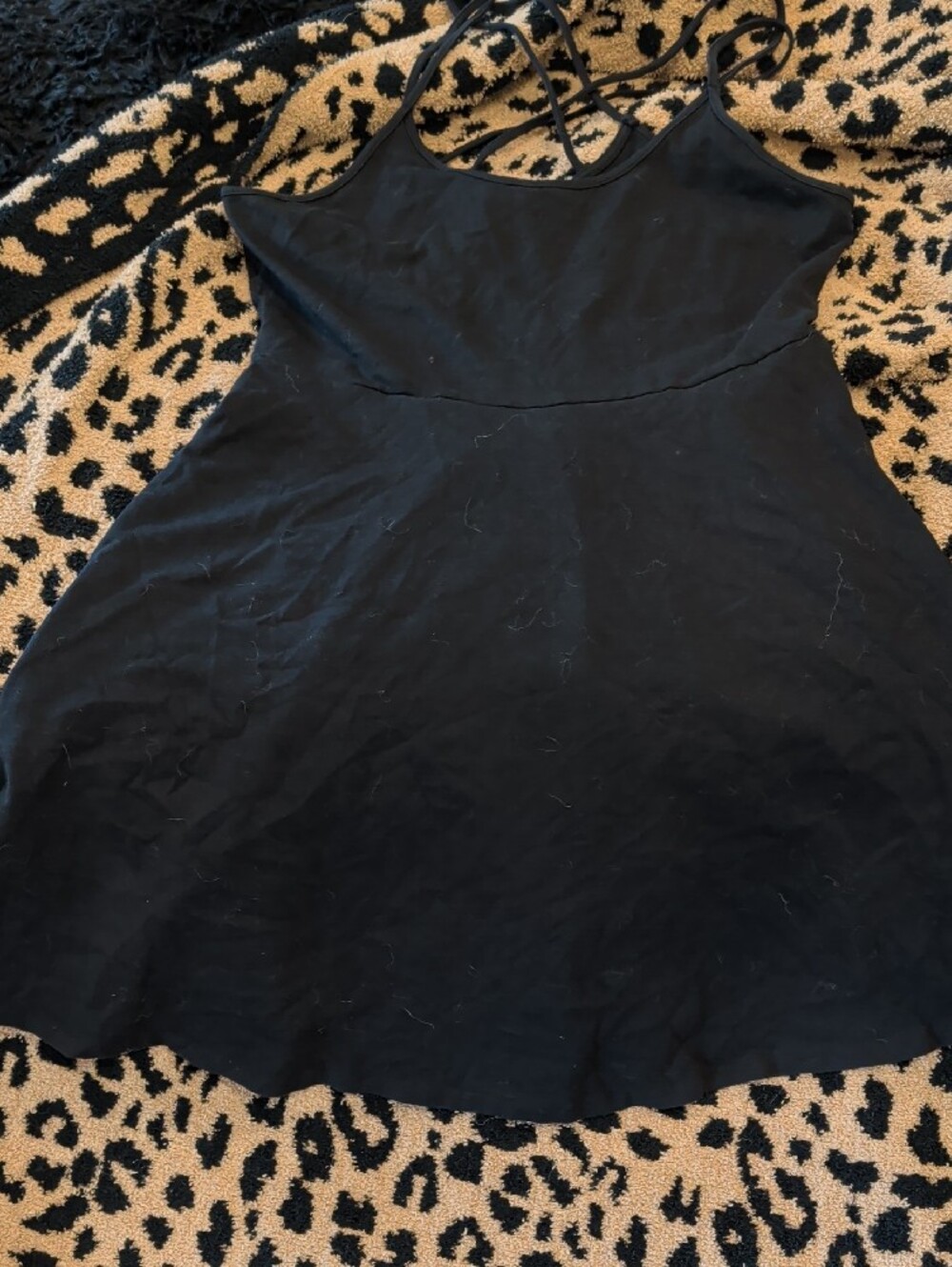 Express Black Strappy Mini Dress - Picture 3 of 4